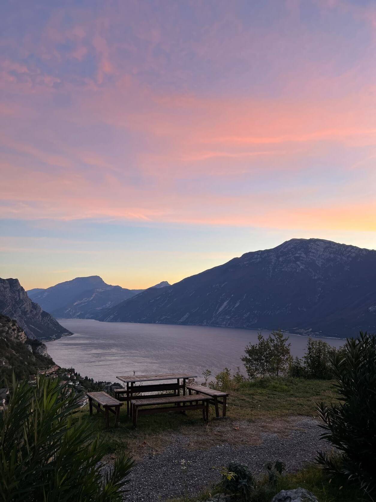 Buy your own apartment on Lake Garda - Lake view from Tremosine at sunset