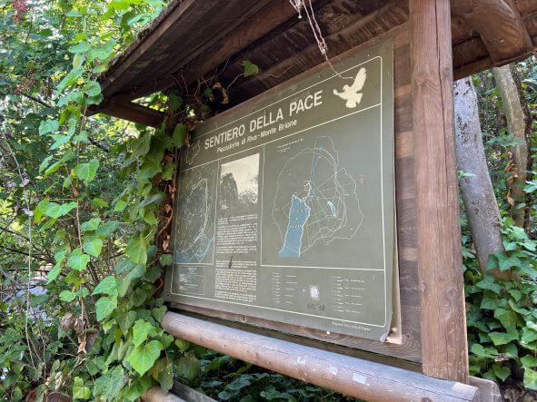 Info board start hike Monte Brione Lake Garda