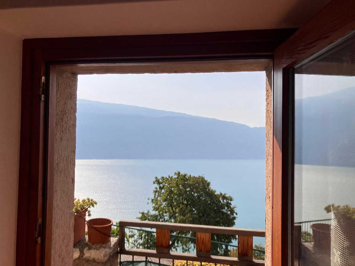 Another view from the window of the historic farmhouse on Lake Garda