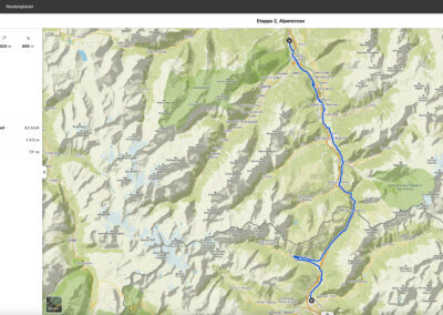 Etappe 2 Alpencross - Tourverlauf mit Komoot