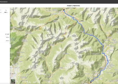 Alpencross Etappe 3 - Tourverlauf Komoot