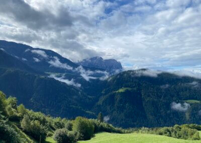 Blick auf die Dolomiten von der Seiser Alm