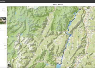 Alpencross Garmisch - Gardasee: Routenverlauf der 6. Etappe